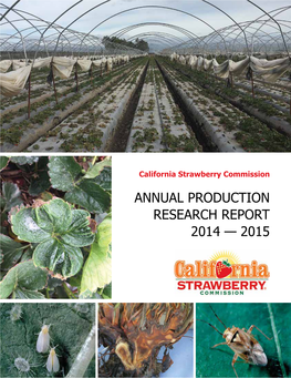 Annual Production Research Report 2014 — 2015 P.O