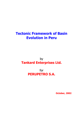 Tectonic Framework of Basin Evolution in Peru