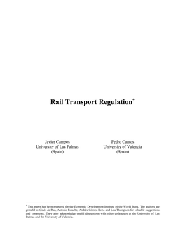 Rail Transport Regulation*