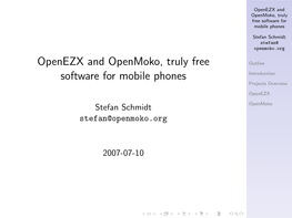 Openezx and Openmoko, Truly Free Software for Mobile Phones