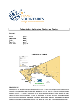 Présentation Du Sénégal Région Par Région LA REGION DE DAKAR