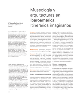 Museología Y Arquitecturas En Iberoamérica. Itinerarios Imaginarios