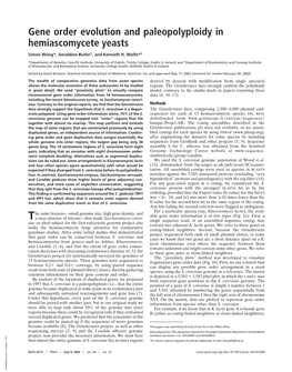 Gene Order Evolution and Paleopolyploidy in Hemiascomycete Yeasts