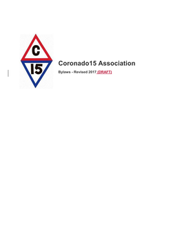 Coronado15 Association Bylaws - Revised 2017 (DRAFT)