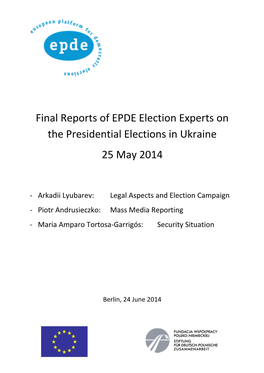 Ukraine Presidential Election 2014/05/25