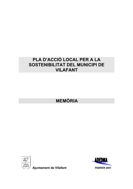 Pla D'acció Local Per a La Sostenibilitat Del Municipi