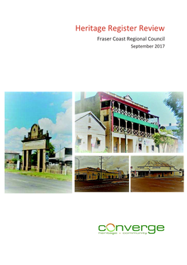Heritage Register Review Fraser Coast Regional Council September 2017