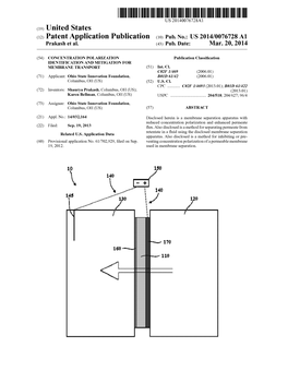 US 2014/0076728 A1 Prakash Et Al