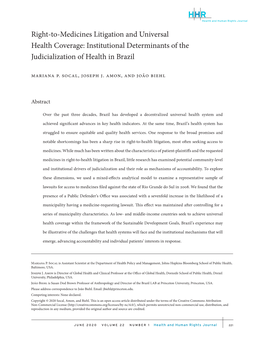 Right-To-Medicines Litigation and Universal