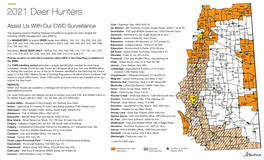 CWD Freezer Location Handout 2020