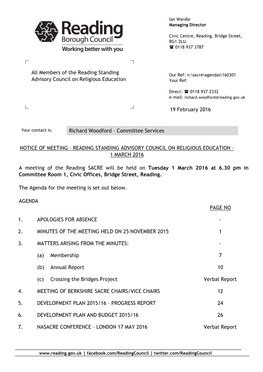 2003.11.17 Reading Standing Advisory Council On