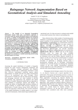 Raingauge Network Augmentation Based on Geostatistical Analysis and Simulated Annealing