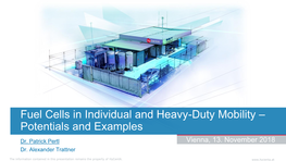 Fuel Cells in Individual and Heavy-Duty Mobility – Potentials and Examples