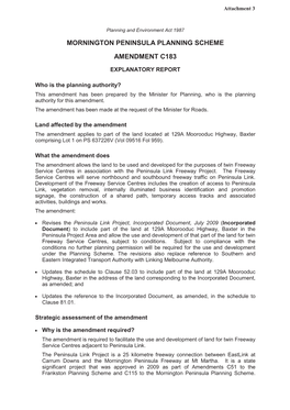 Mornington Peninsula Planning Scheme Amendment C183