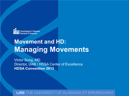 Managing Movements