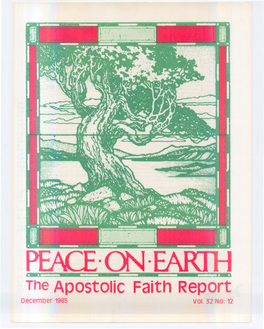 The Apostolic Faith Report What About the Sheep?