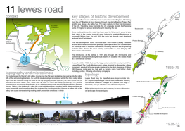 11 Lewes Road Context Key Stages of Historic Development Lewes Falmer the Lewes Road Is One of the Four Main Routes Into Central Brighton