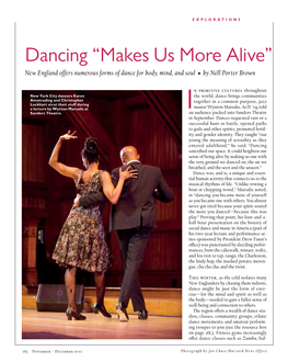 Dancing “Makes Us More Alive”