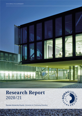 Research Report 2020/21 of Danube University Krems