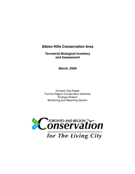 Albion Hills Conservation Area