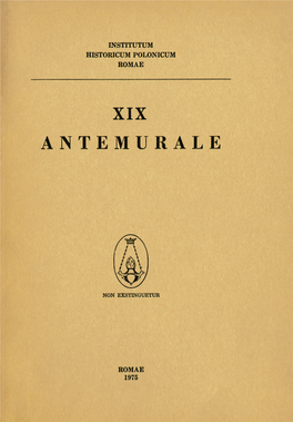 Antemurale, XIX, 1975