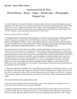 Maps – Manuscripts – Photographs – Original Art