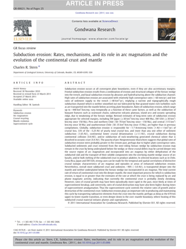 Subduction Erosion: Rates, Mechanisms, and Its Role in Arc Magmatism and the Evolution of the Continental Crust and Mantle