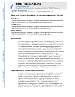 Molecular Targets of the Phytocannabinoids-A Complex Picture