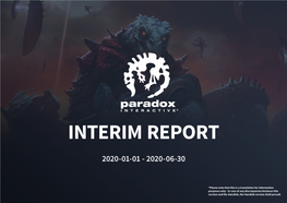 Interim Report 2020-01-01 - 2020-06-30