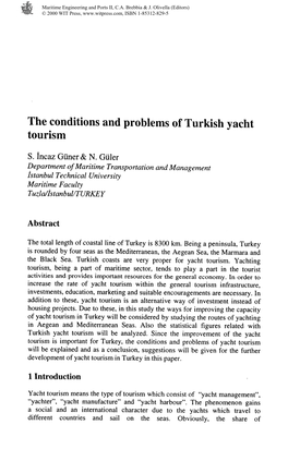 The Conditions and Problems of Turkish Yacht Tourism S. Incaz