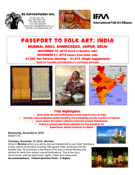 Passport to Folk Art: India