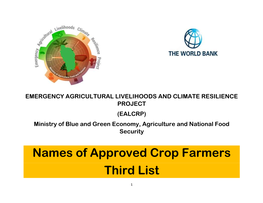 Approved Crop Farmers Third List
