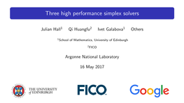Three High Performance Simplex Solvers