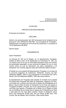 Proyecto De Declaracin