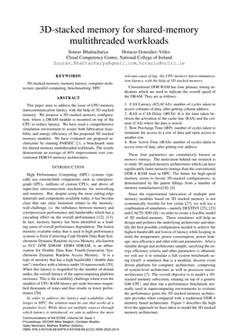 3D-Stacked Memory for Shared-Memory Multithreaded