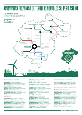 CARAVANAS PROVINCIA DE TERUEL RENOVABLES SÍ, PERO ASÍ NO 25 De Abril 2021 #Renovablessíperonoasí