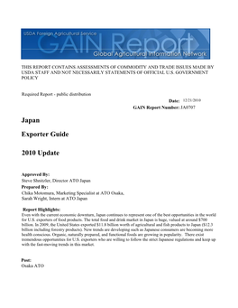 2010 Update Exporter Guide Japan