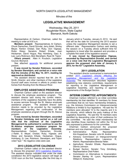 Legislative Management