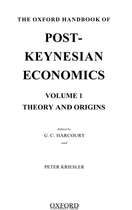 Post- Keynesian Economics