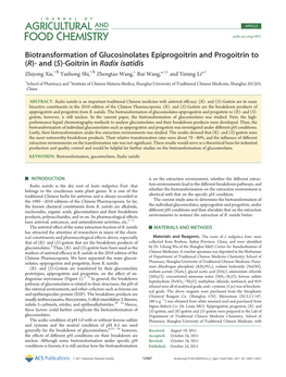 (S)-Goitrin in Radix Isatidis