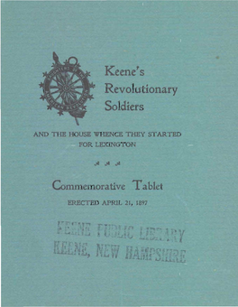 Keene's Revolutionary Soldiers