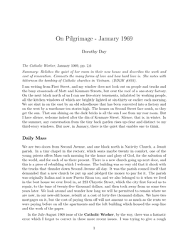 On Pilgrimage - January 1969