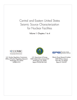 Central and Eastern United States Seismic Source Characterization for Nuclear Facilities