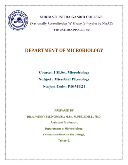 Department of Microbiology