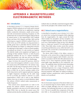 Appendix 4 Magnetotelluric Electromagnetic Methods