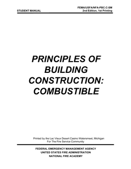 Principles of Building Construction: Combustible