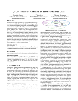 JSON Tiles: Fast Analytics on Semi-Structured Data