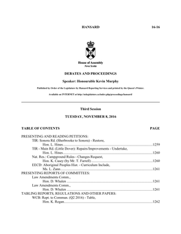 Legislative Proceedings