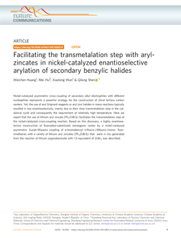 Facilitating the Transmetalation Step with Aryl-Zincates in Nickel