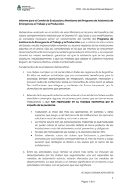 1 Informe Para El Comité De Evaluación Y Monitoreo Del